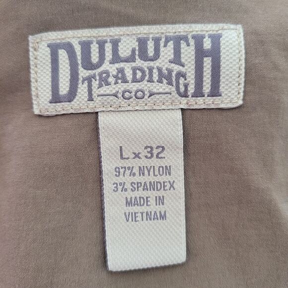 Duluth Trading Co Size L x 32 Men's DuluthFlex Dry on the Fly Pants Dark Tan - Picture 6 of 7